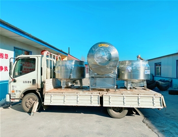 700L立式電加熱夾層鍋2臺，1200L真空滾揉機1臺，發貨河南